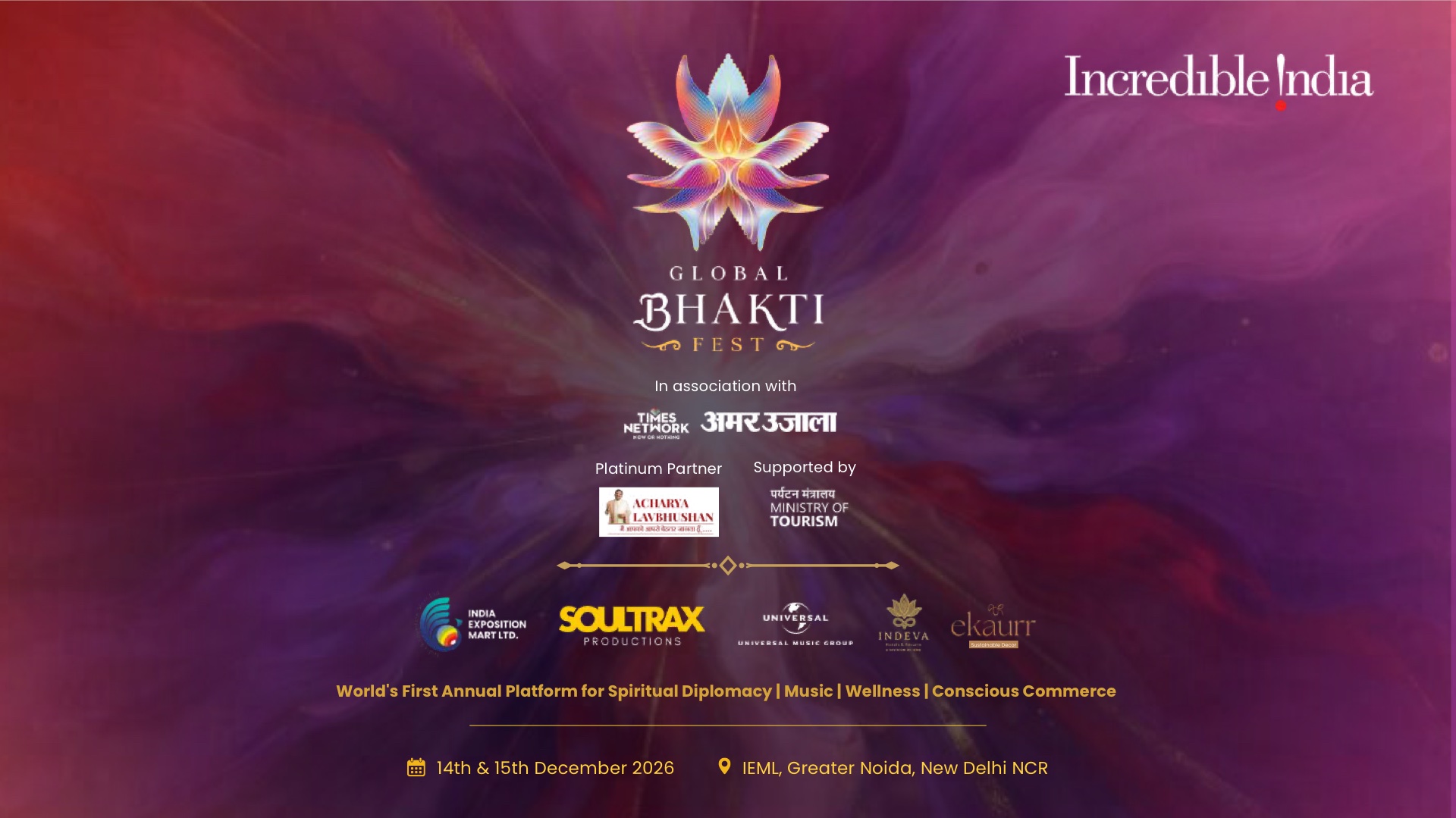 Global Bhakti Fest, 14th and 15th December 2026, IEML, Greater Noida